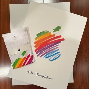 Apple 50th Anniversary Unisex Tee & Poster (Limited Edition)